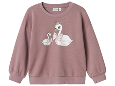 Name It elderberry/swans long sweatshirt